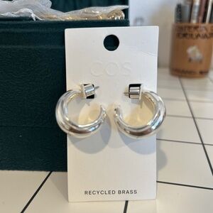 Cos Silver Statement Hoops
